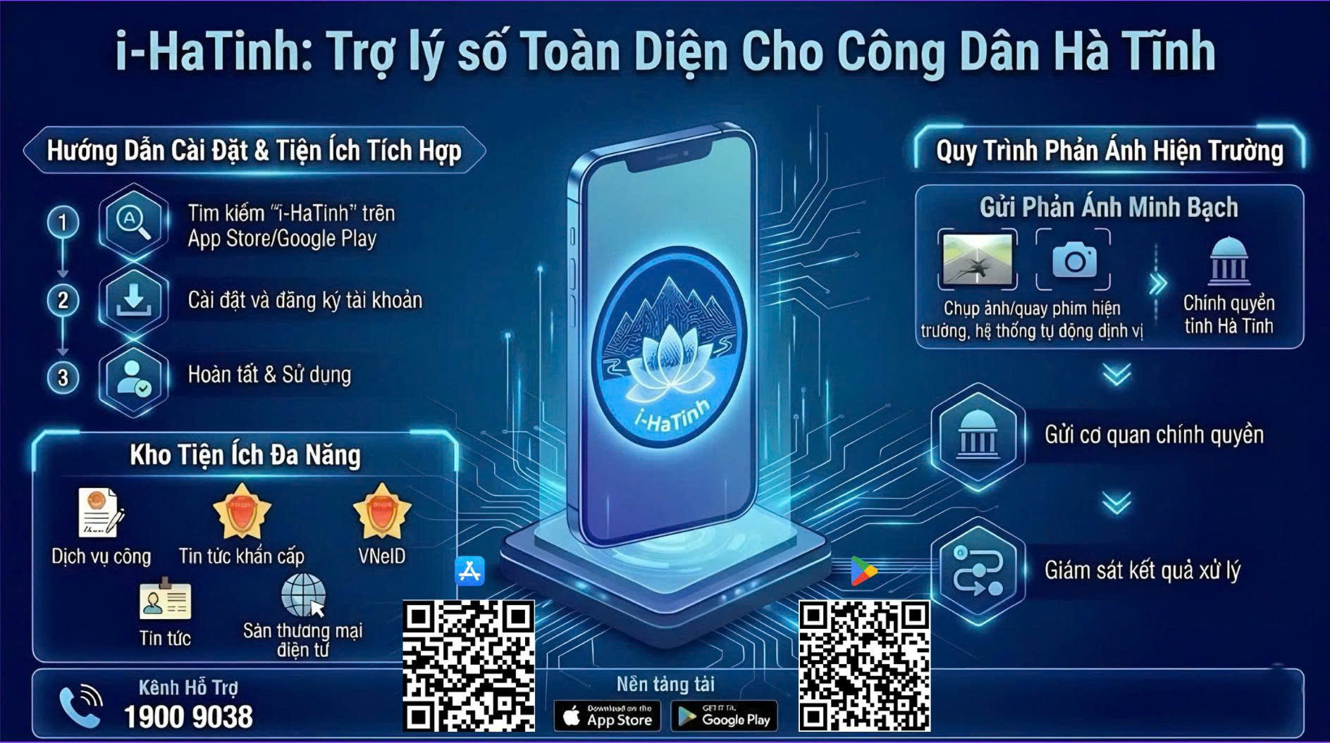 HƯỚNG DẪN CÀI ĐẶT ỨNG DỤNG CÔNG DÂN SỐ I-HATINH