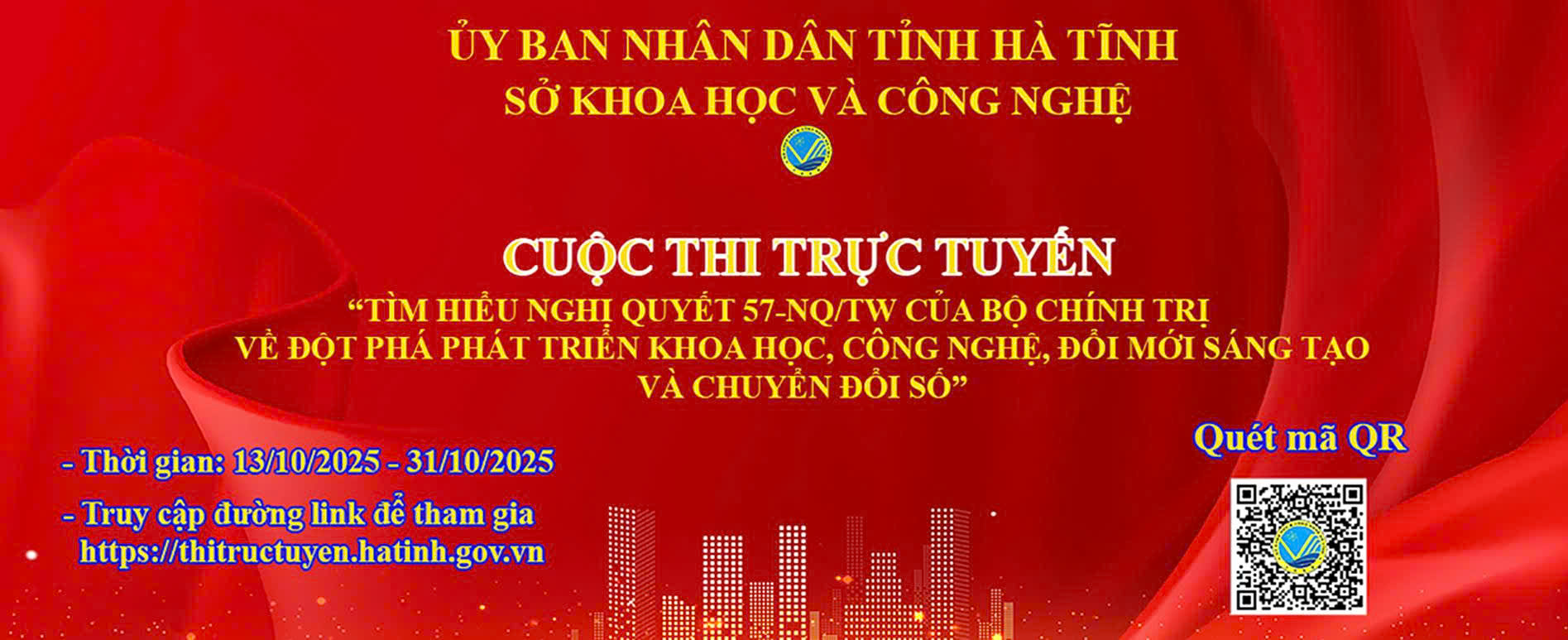 Tuyên truyền hưởng ứng cuộc thi trực tuyến " Tìm hiểu nghị quyết 57-NQ/TW của Bộ Chính Trị về đột phá phát triển khoa học, công nghệ, đổi mới sáng tạo và chuyển đổi số"