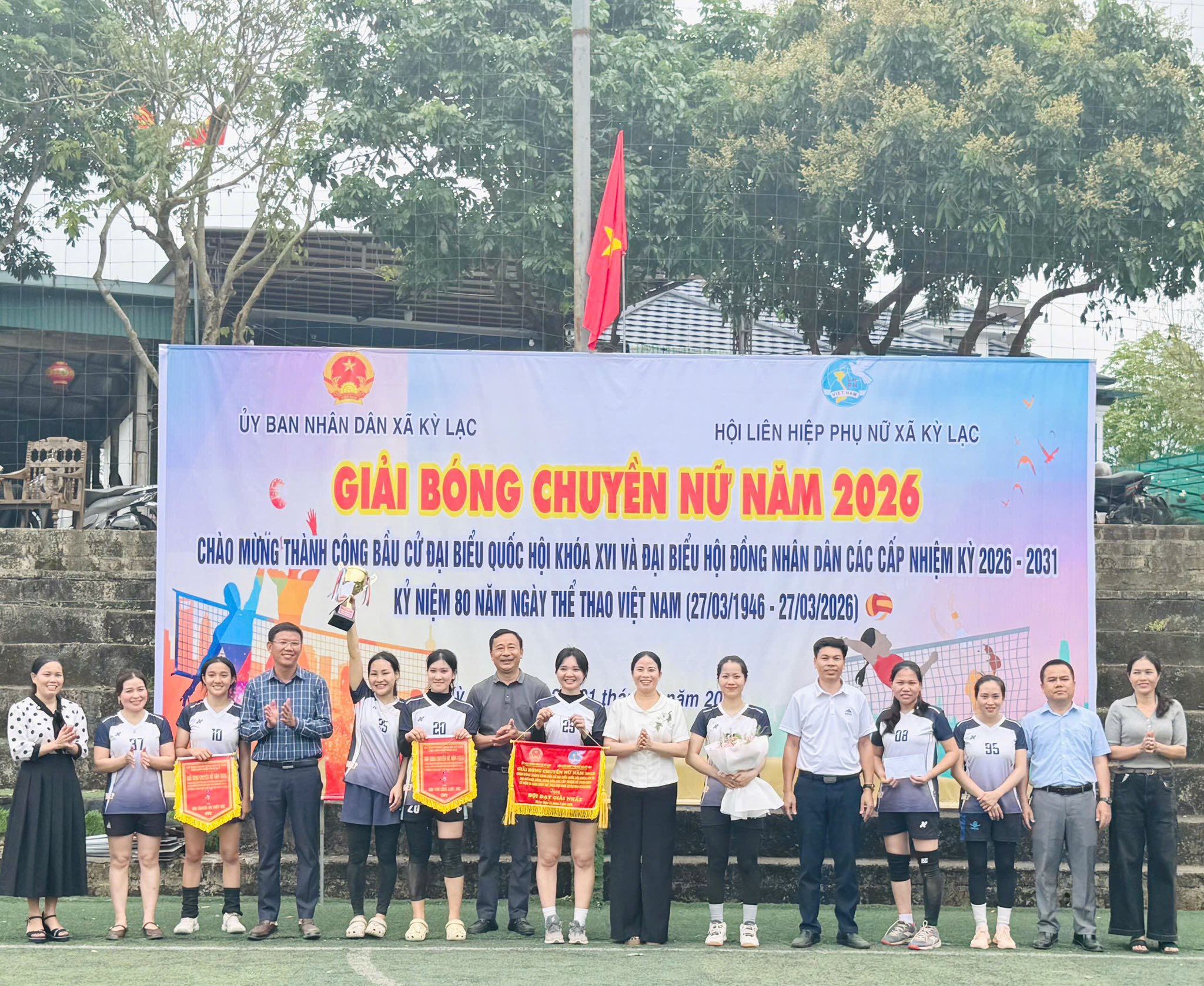 XÃ KỲ LẠC TỔ CHỨC THÀNH CÔNG GIẢI BÓNG CHUYỀN NỮ NĂM 2026