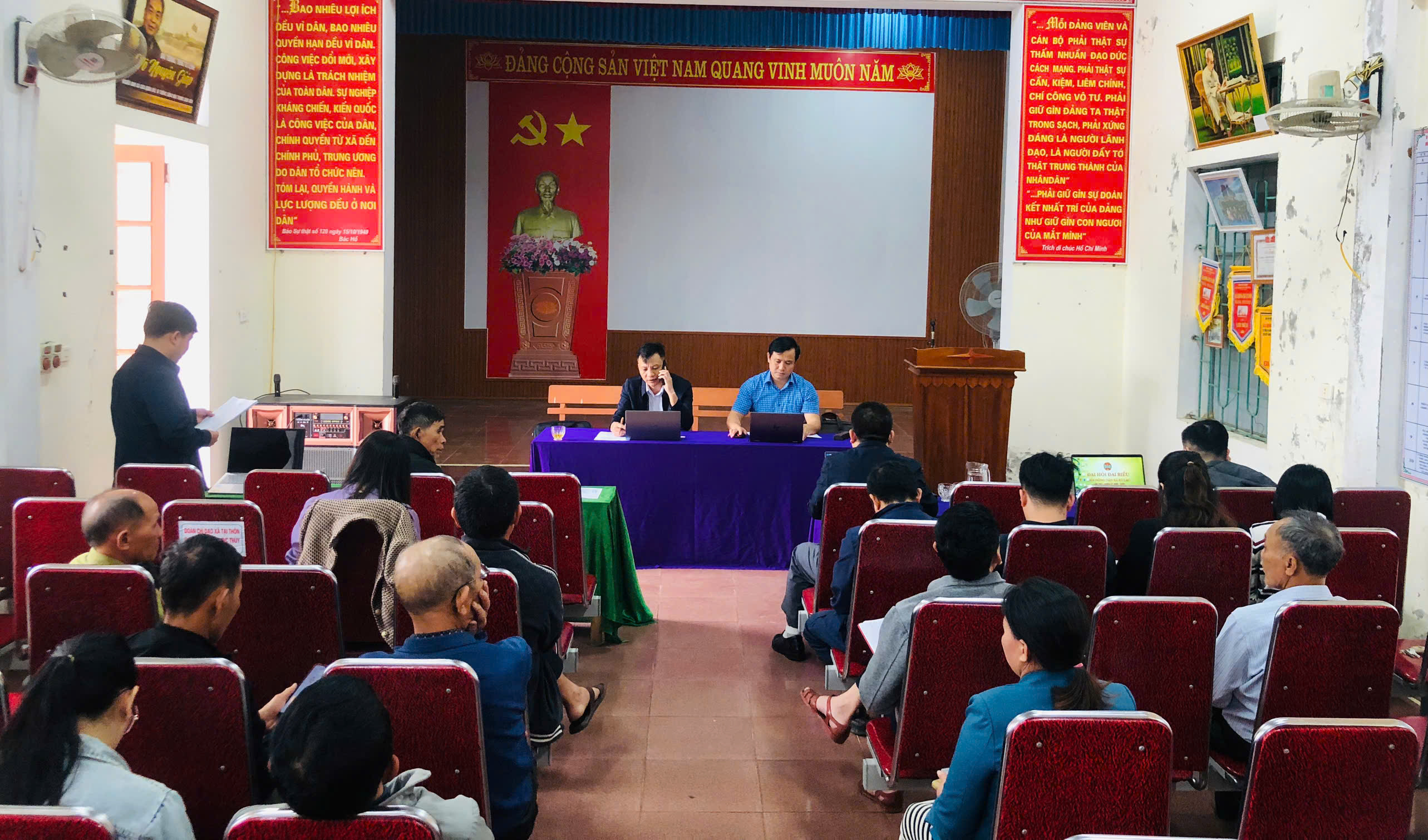 Xã Kỳ Lạc thẩm định kết quả thực hiện xây dựng Khu dân cư Nông thôn mới kiểu mẫu tại thôn Trường Xuân, Minh Châu