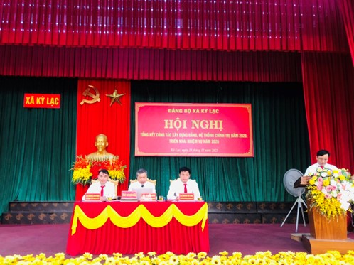 ĐẢNG ỦY XÃ KỲ LẠC TỔ CHỨC HỘI NGHỊ TỔNG KẾT CÔNG TÁC XÂY DỰNG ĐẢNG, XÂY DỰNG HỆ THỐNG CHÍNH TRỊ NĂM 2025; TRIỂN KHAI NHIỆM VỤ NĂM 2026