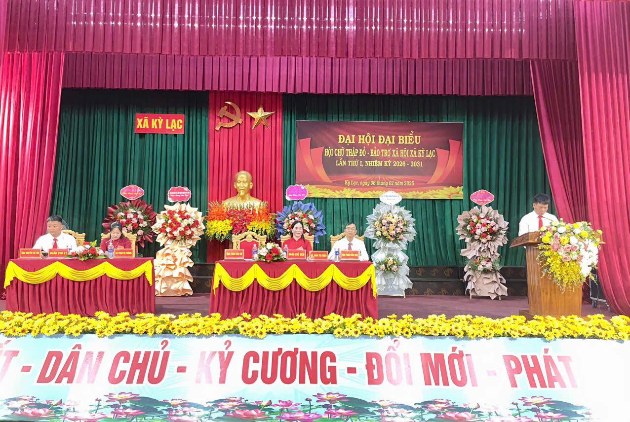 XÃ KỲ LẠC TỔ CHỨC ĐẠI HỘI HỘI CHỮ THẬP ĐỎ - BẢO TRỢ XÃ HỘI XÃ LẦN THỨ I, NHIỆM KỲ 2026-2031