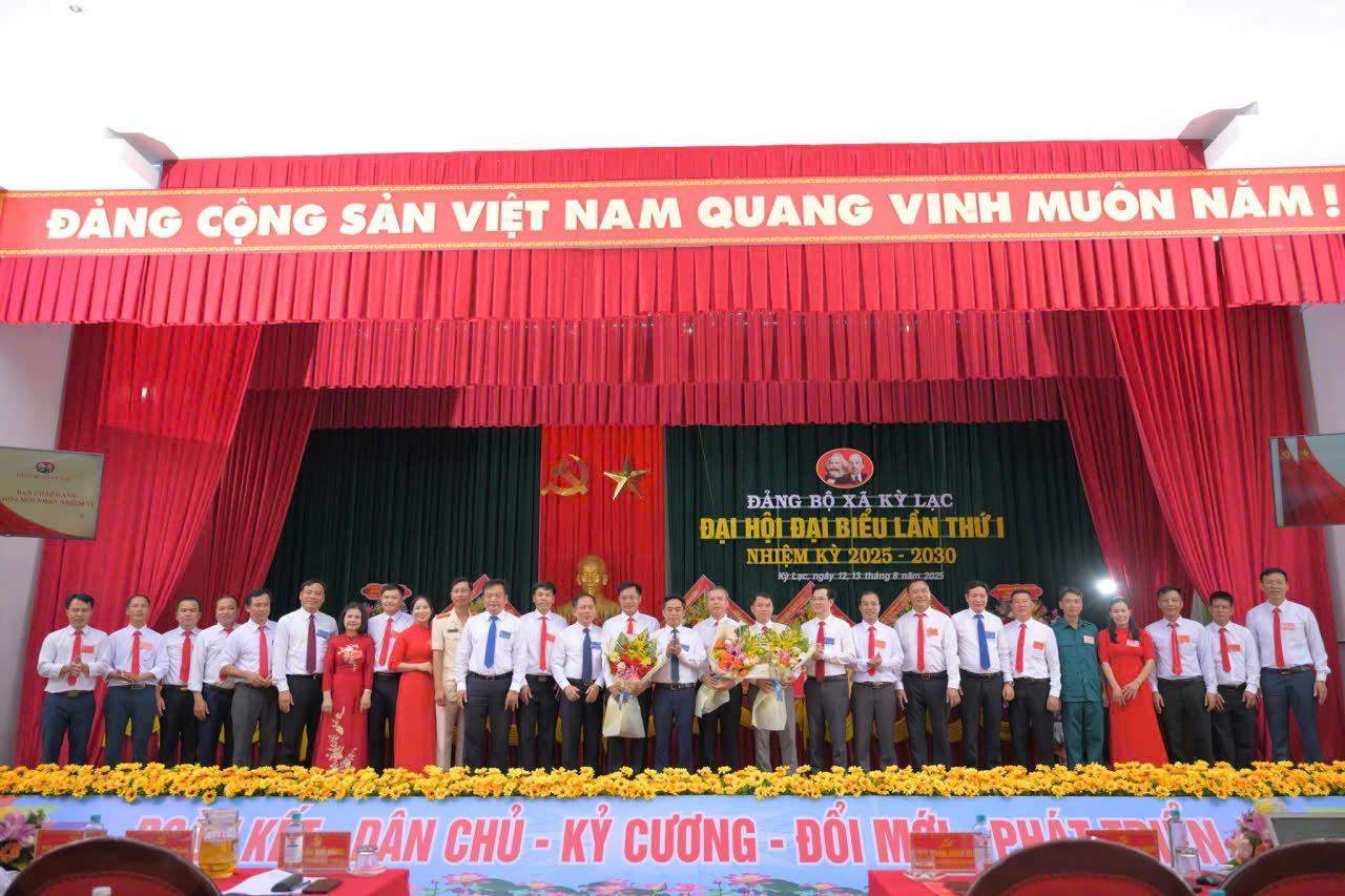 ĐẠI HỘI ĐẠI BIỂU ĐẢNG BỘ XÃ KỲ LẠC LẦN THỨ I, NHIỆM KỲ 2025–2030. VỚI CHỦ ĐỀ “ĐOÀN KẾT – DÂN CHỦ - KỶ CƯƠNG – ĐỔI MỚI – PHÁT TRIỂN”