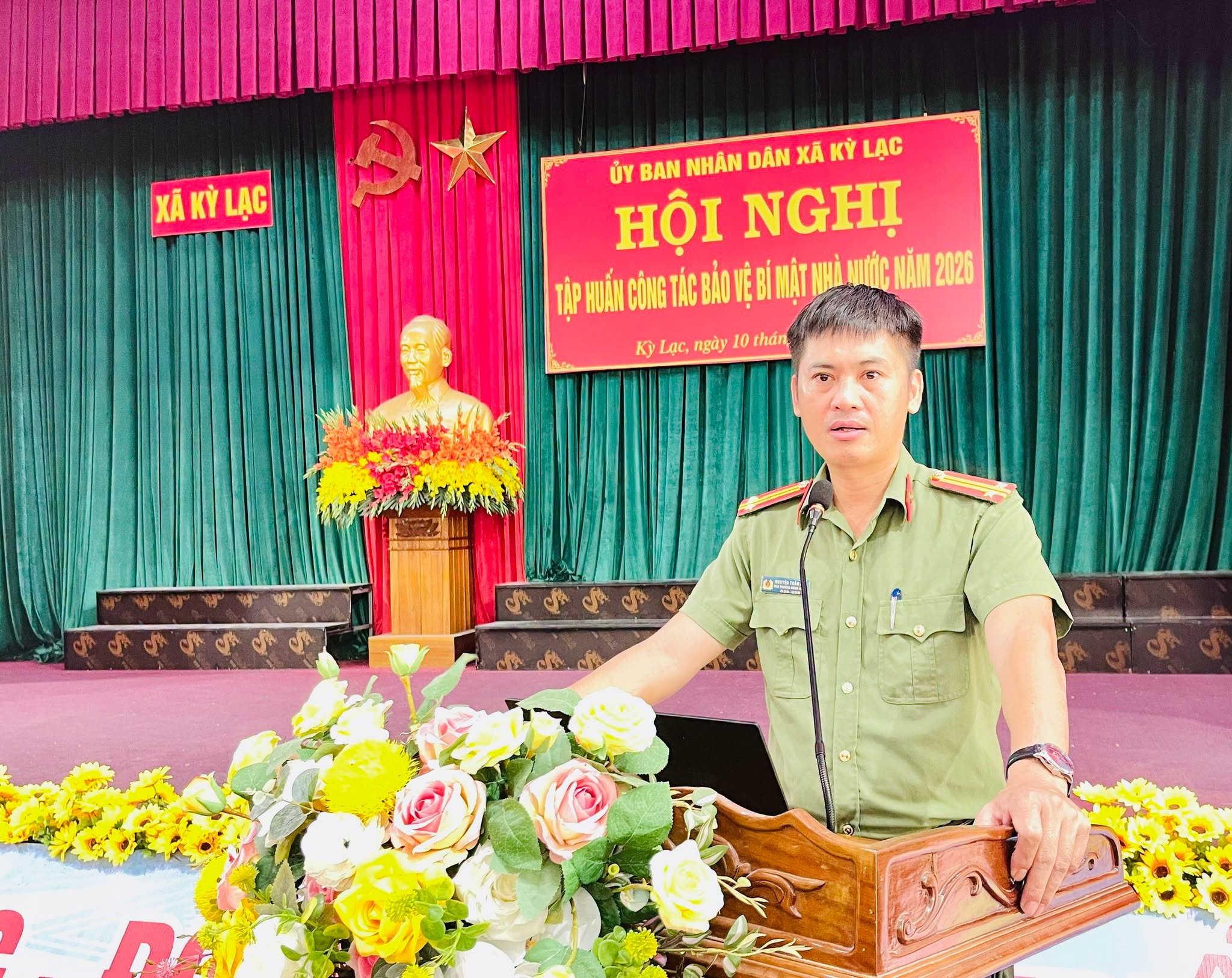 Xã Kỳ Lạc tổ chức Hội nghị tập huấn công tác Bảo vệ Bí mật nhà nước năm 2026