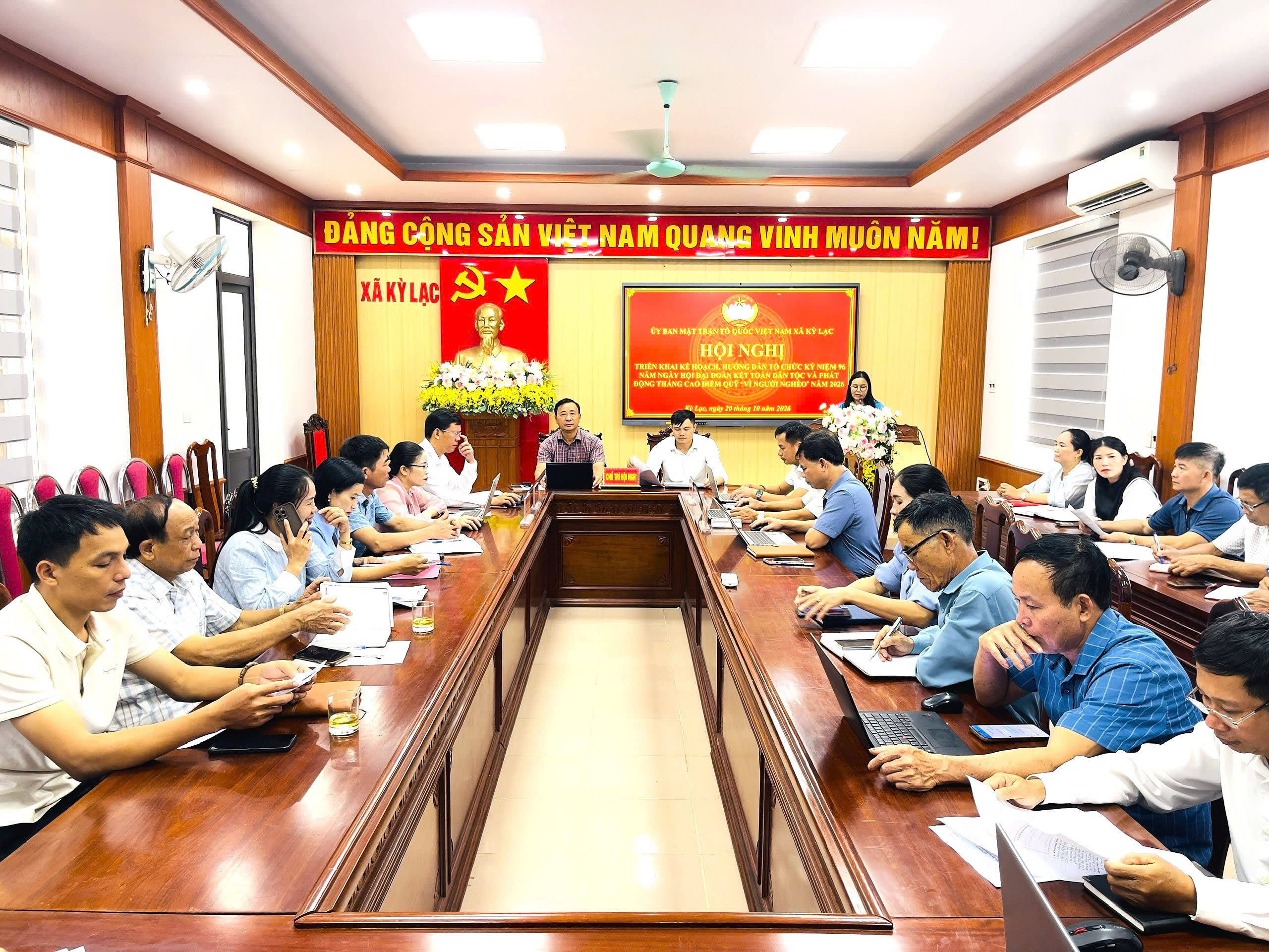 Ủy ban MTTQ xã Kỳ Lạc tổ chức Hội nghị triển khai Kế hoạch, hướng dẫn tổ chức Ngày hội đại đoàn kết toàn dân tộc và phát động tháng cao điểm "Vì người nghèo" năm 2026