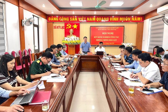 Xã Kỳ Lạc tổ chức Hội nghị rút kinh nghiệm công tác phòng chống bão lụt trong mùa mưa bão năm 2026 