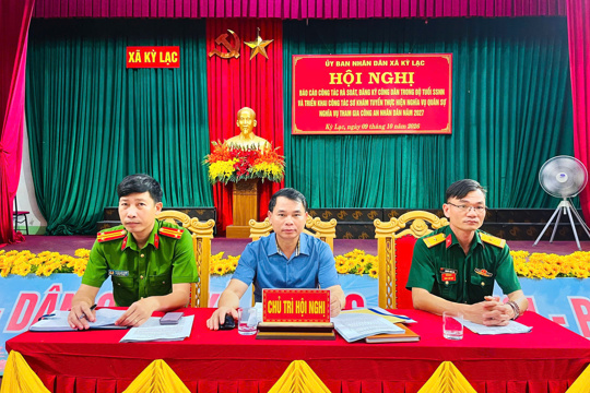 Xã Kỳ Lạc tổ chức Hội nghị báo cáo kết quả rà soát, đăng ký công dân trong độ tuổi sẵn sàng nhập ngũ và triển khai công tác sơ khám tuyển nghĩa vụ quân sự, nghĩa vụ Công an nhân dân năm 2027